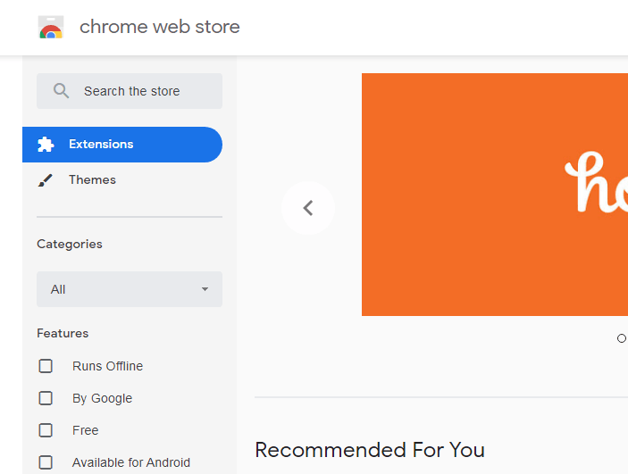 chrome web store