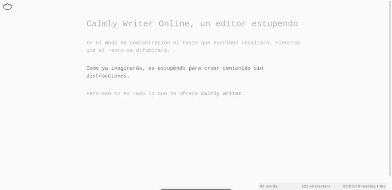 calmly writer online