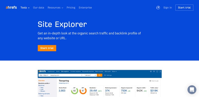 Herramienta de auditoria SEO de Ahrefs