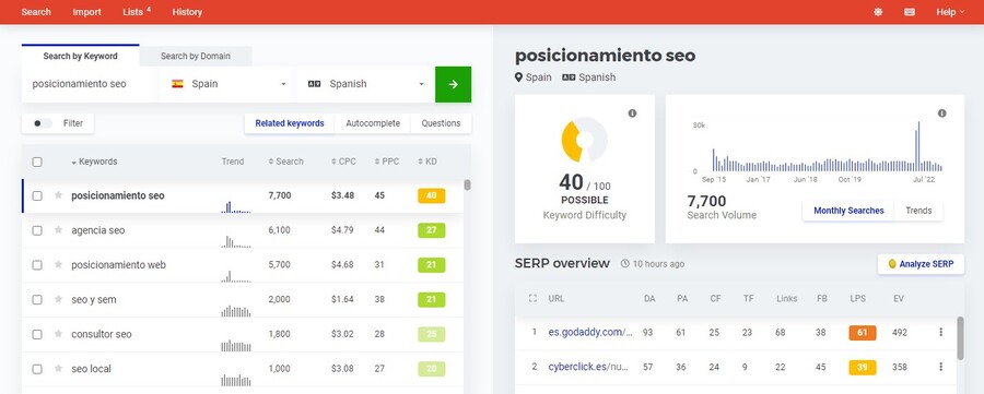 11 herramientas SEO para buscar palabras clave KWFinder una herramienta para buscar palabras clave